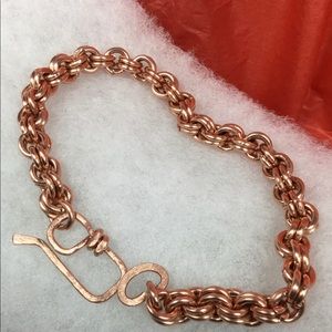 Men’s Chunky Byzantine Style Copper Bracelet